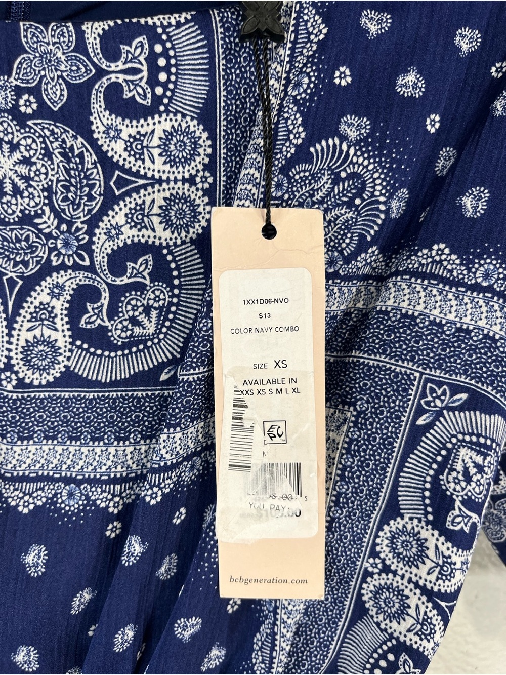 NWT BCBGeneration Women's Fit and Flare Short Dress Short Puff Sleeve Size XS - Picture 8 of 11
